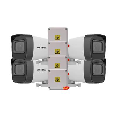 (COMBO 11) HIKVISION 4 CAMARAS BULLET + 4 CAJAS ESTANCO 90X90X55