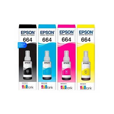 COMBO X4 TINTAS EPSON 664 (AMARILLO - CYAN - NEGRO